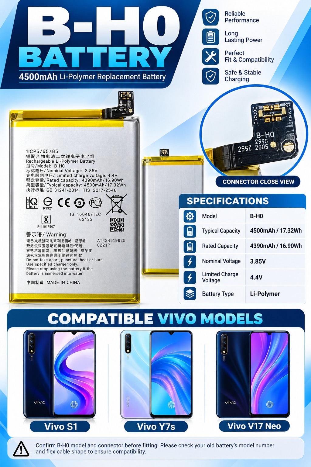 VIVO /B-H0 / S1 4500mAh BATTERY