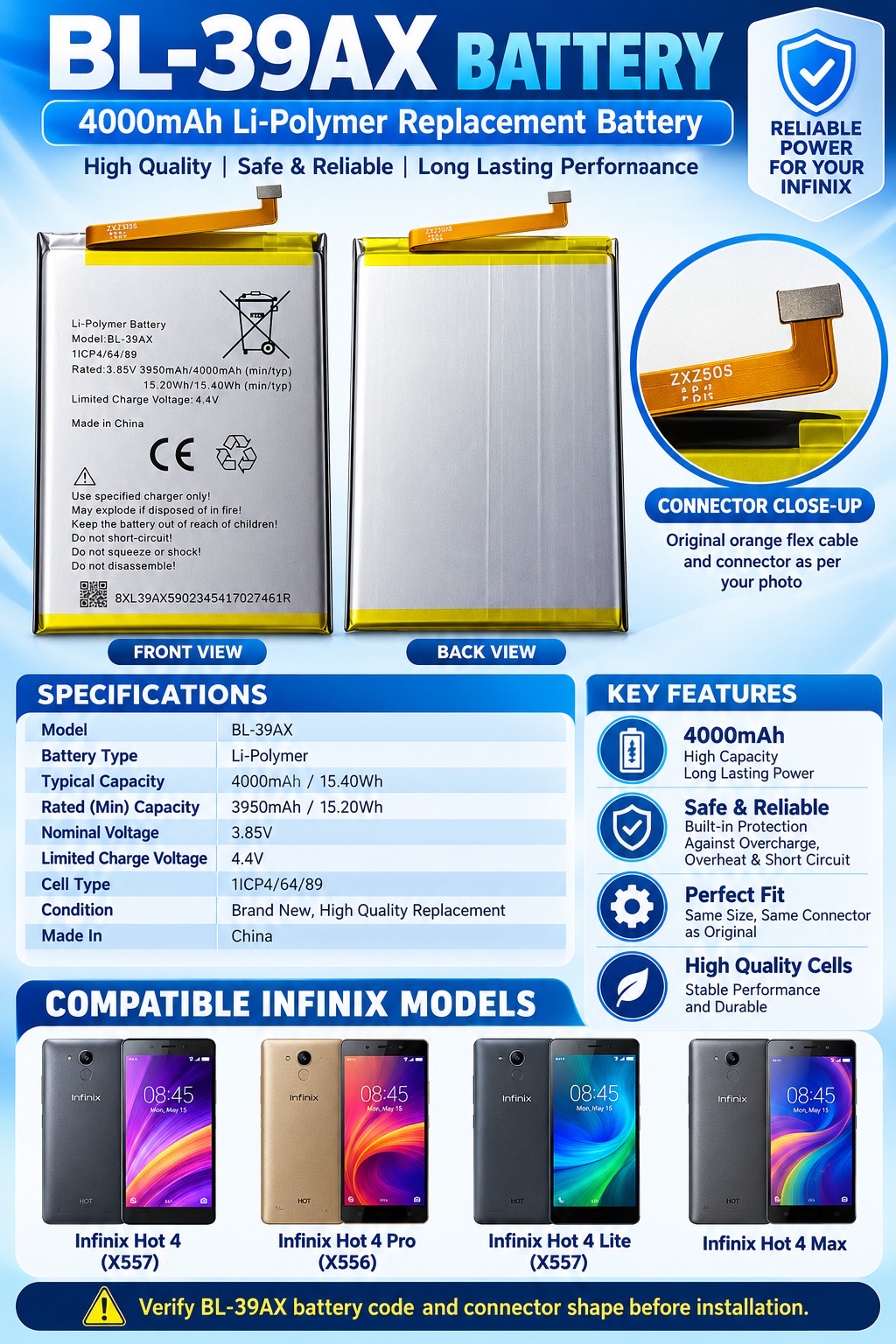 INFINIX BL-39AX 4000mAh BATTERY