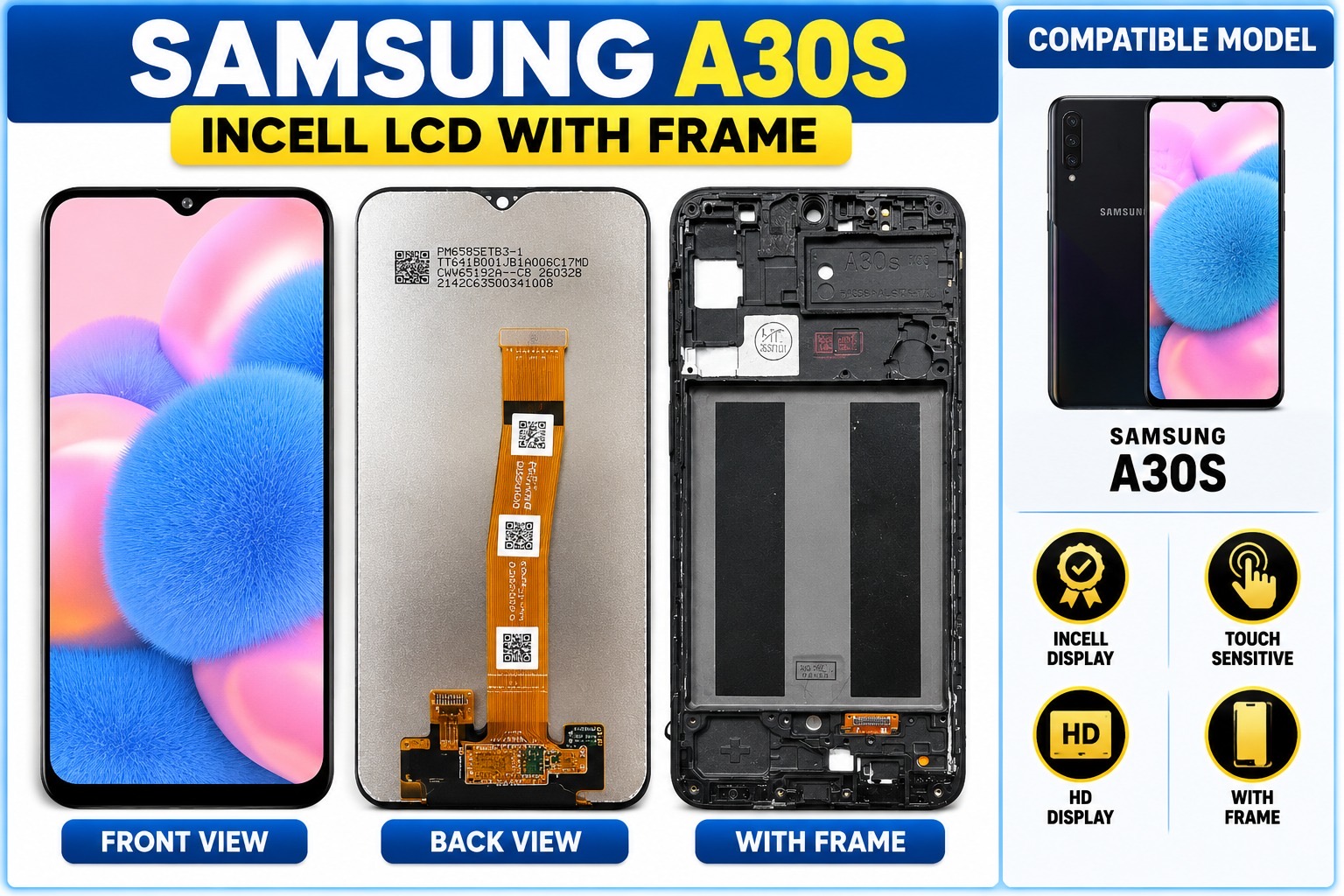 SAMSUNG A30S INCELL BLACK UNIT