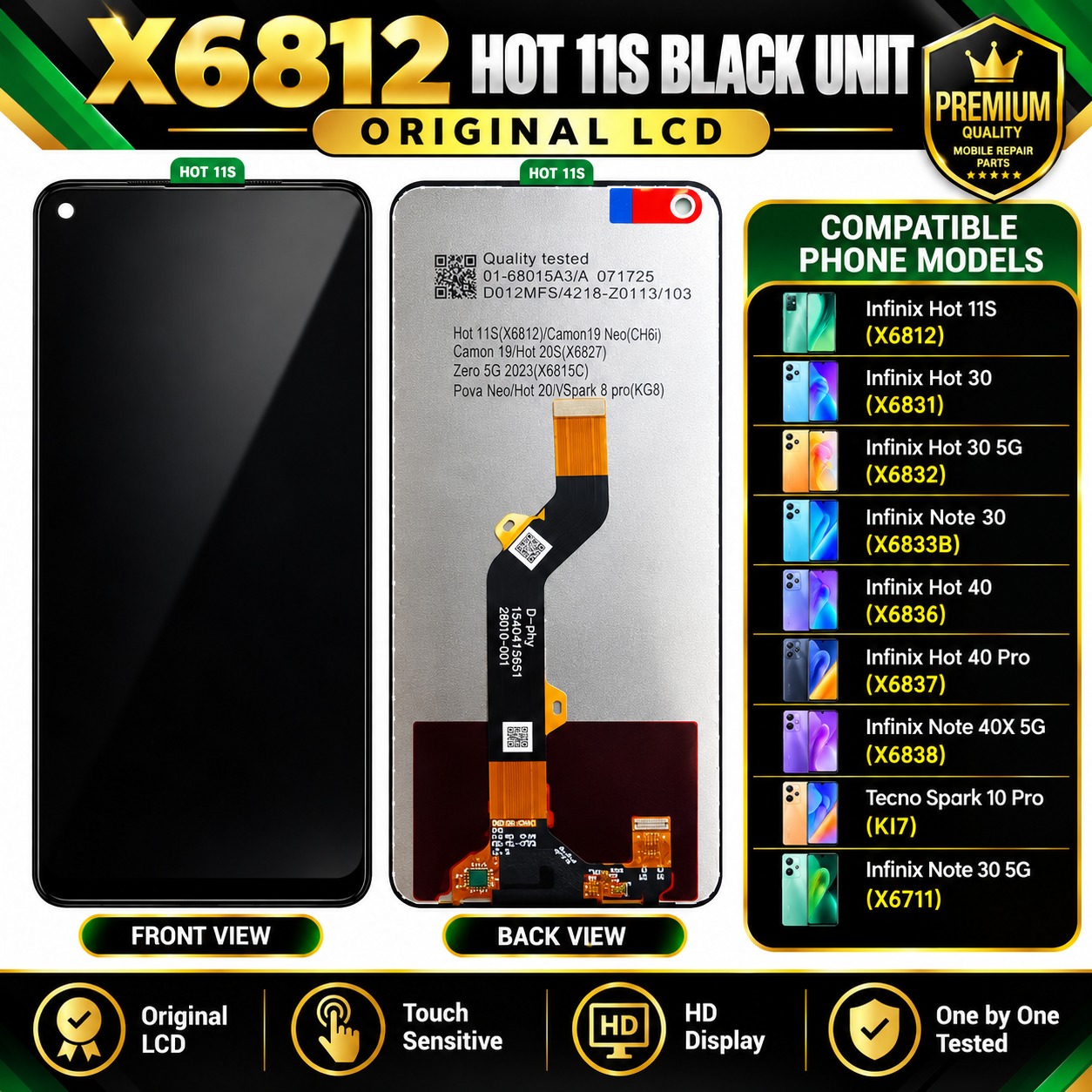 X6812 / HOT 11S BLACK UNIT