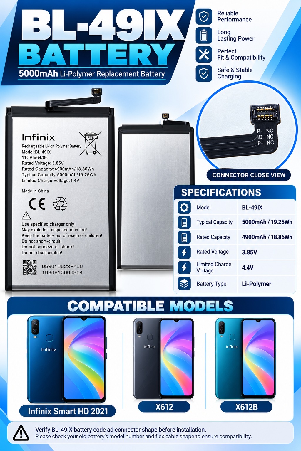 INFINIX BL-49IX 500Ah BATTERY