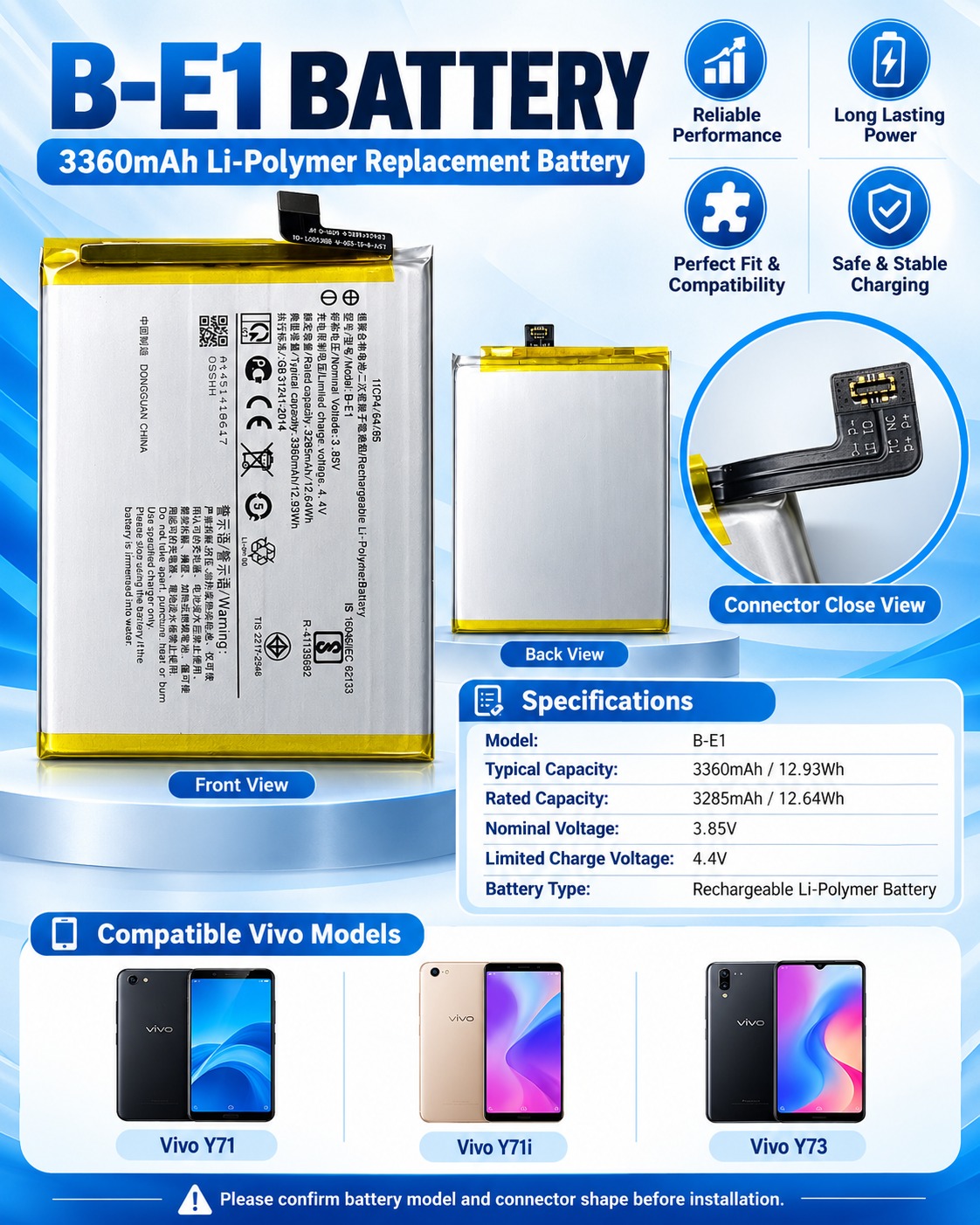 VIVO /B-E1 3360mAh BATTERY