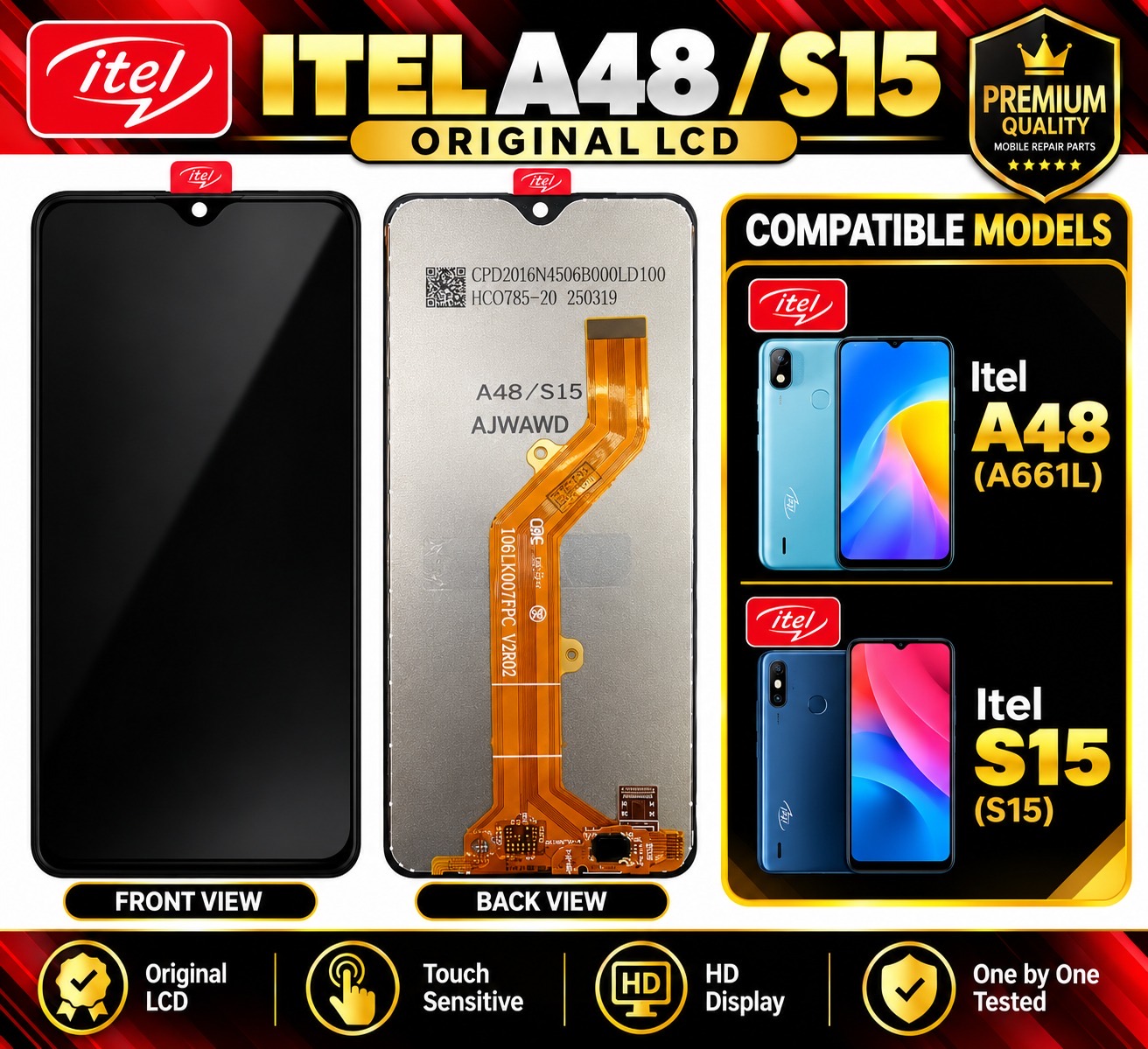 ITEL A48 / S15 BLACK UNIT